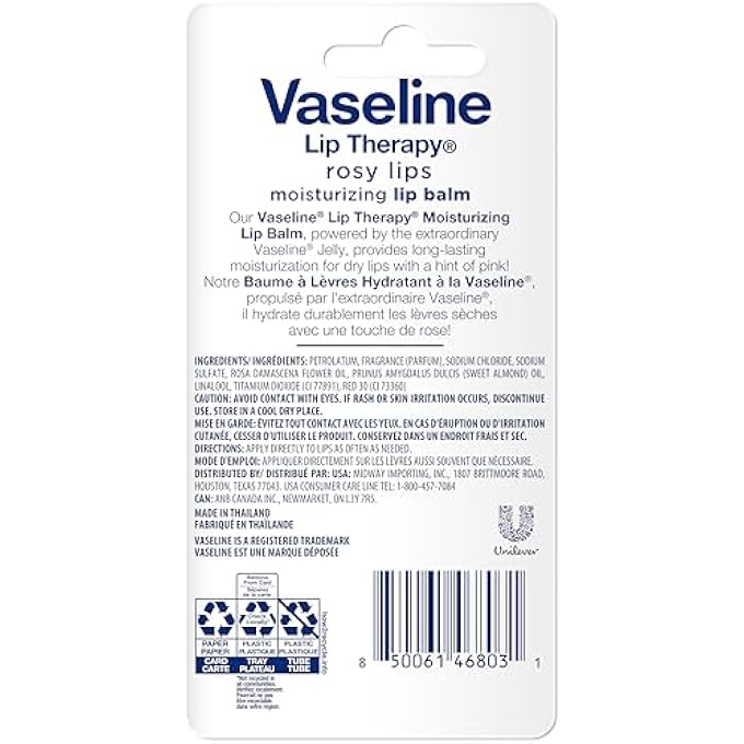 Vaseline LIP THERAPY ROSY LIPS MOISTURIZING LIP BALM - TWIN PACK (2-PACK) - Image 4
